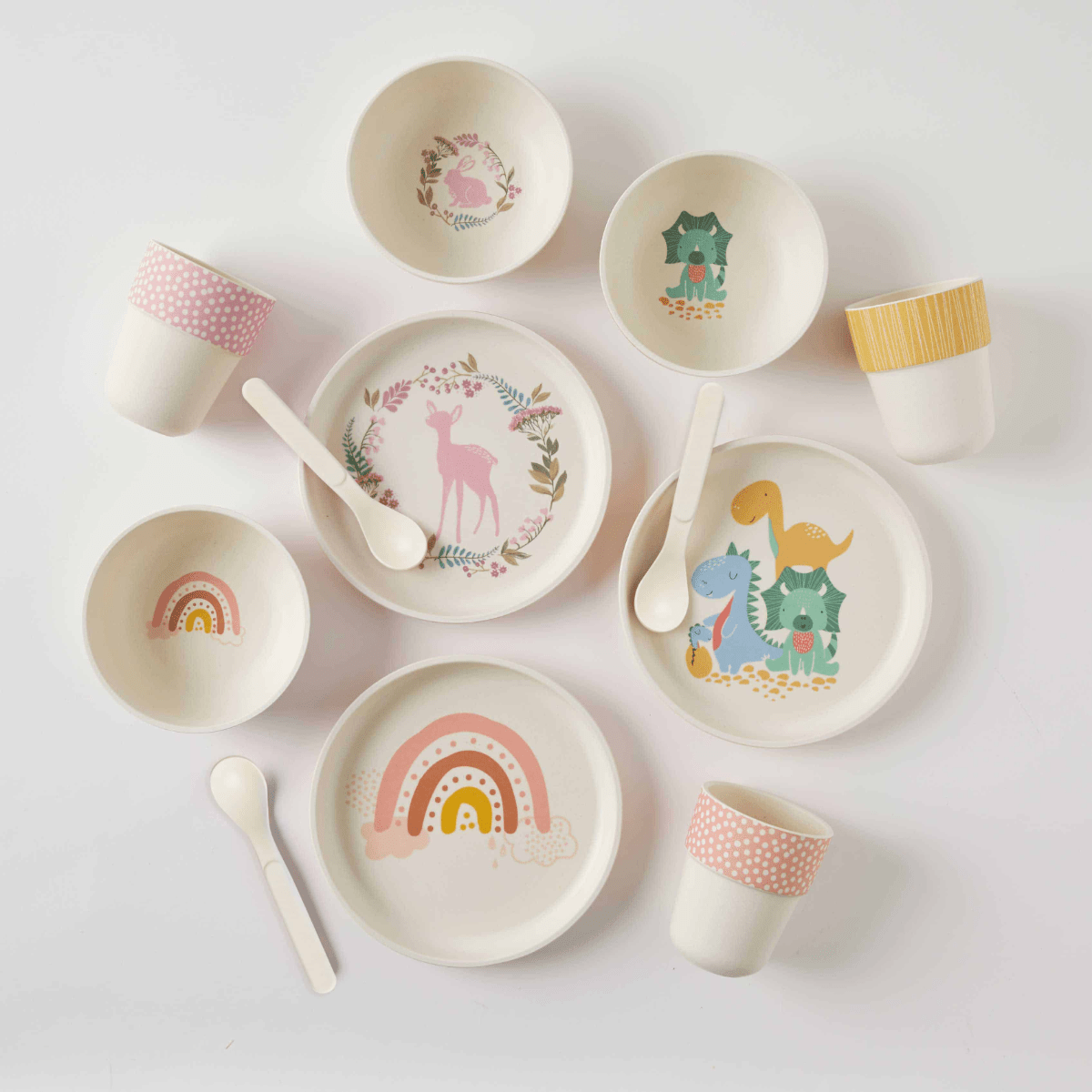 Nordic KidsWhimsical Bamboo 4pc Dinner Sets