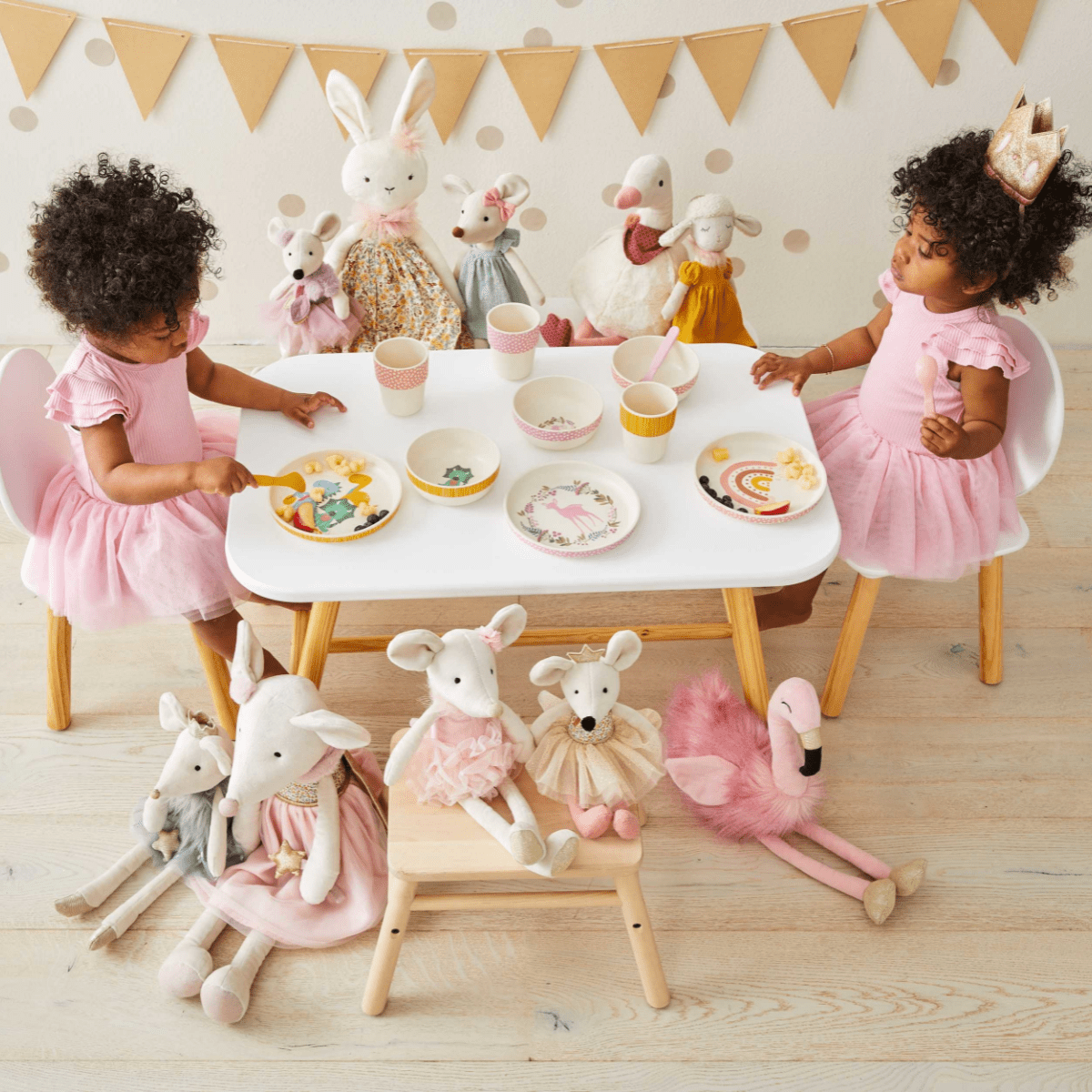 Nordic KidsWhimsical Bamboo 4pc Dinner Sets