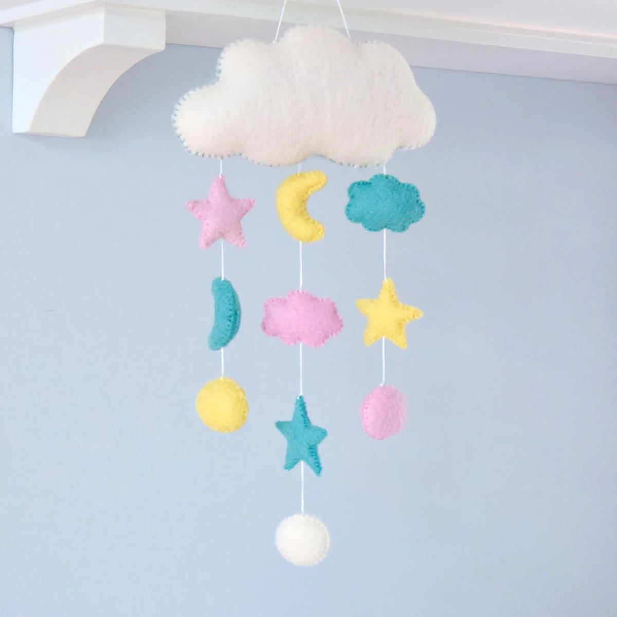 Nursery Mobile - Pastel Cloud Sweet Dreams - Tara Treasures - Image 1