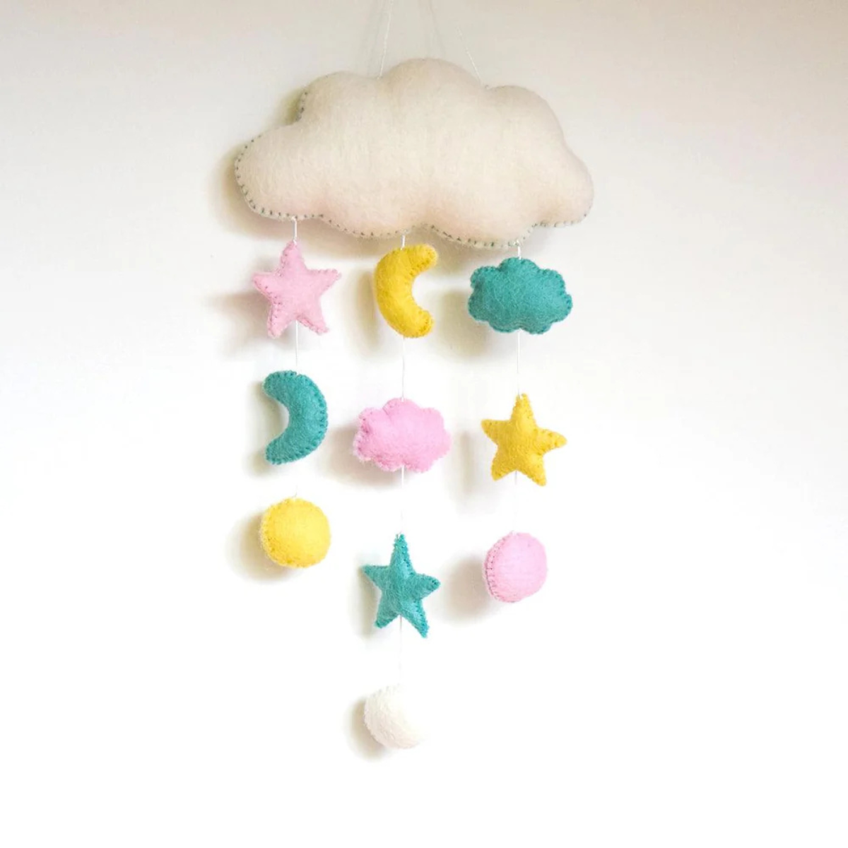 Nursery Mobile - Pastel Cloud Sweet Dreams - Tara Treasures - Image 3