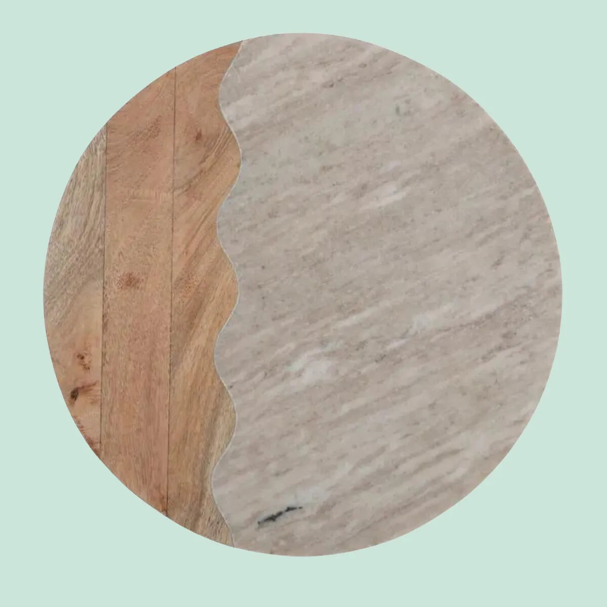 Ondulee Serving Board | Marble & Wood - Coast To Coast - Image 1