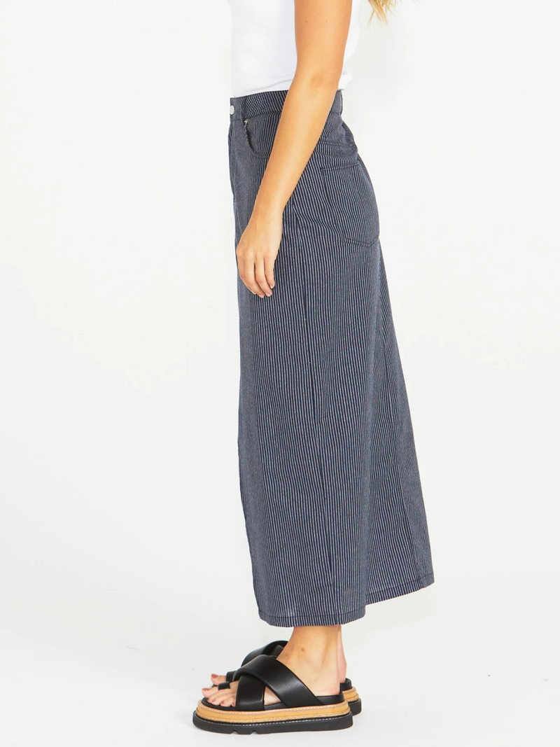 Liberty Maxi Skirt - Navy White Stripe