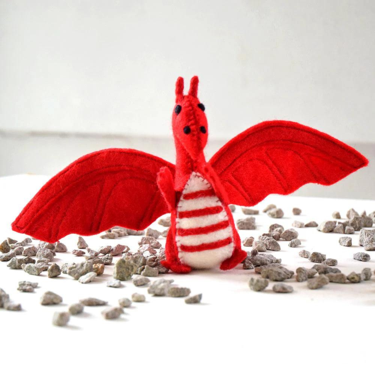 Felt Dragon Toy - Red