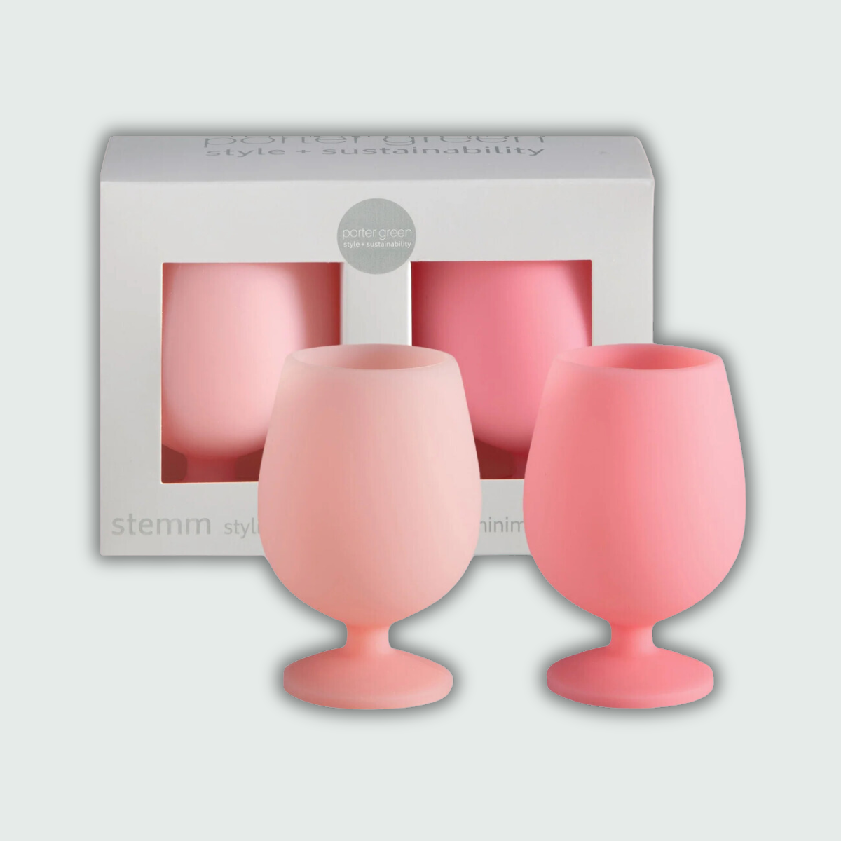 Flamingo + Lotus | Stemm | Silicone Unbreakable Wine Glasses