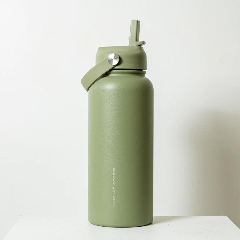 Sage & Cooper Insulated Drink Bottle | Olive