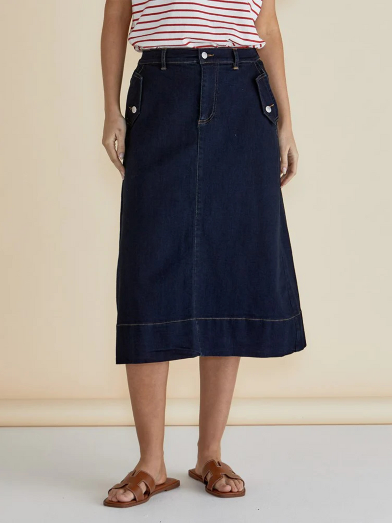 Astra Denim Skirt - Ink