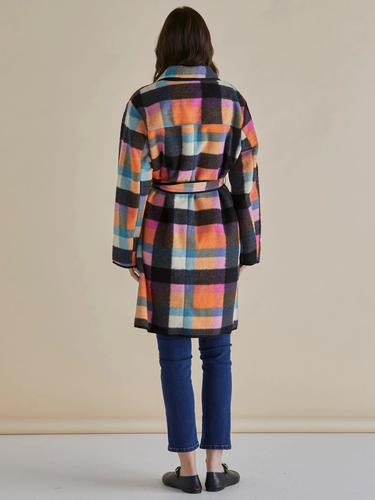 Ellie Coat - Rainbow Check