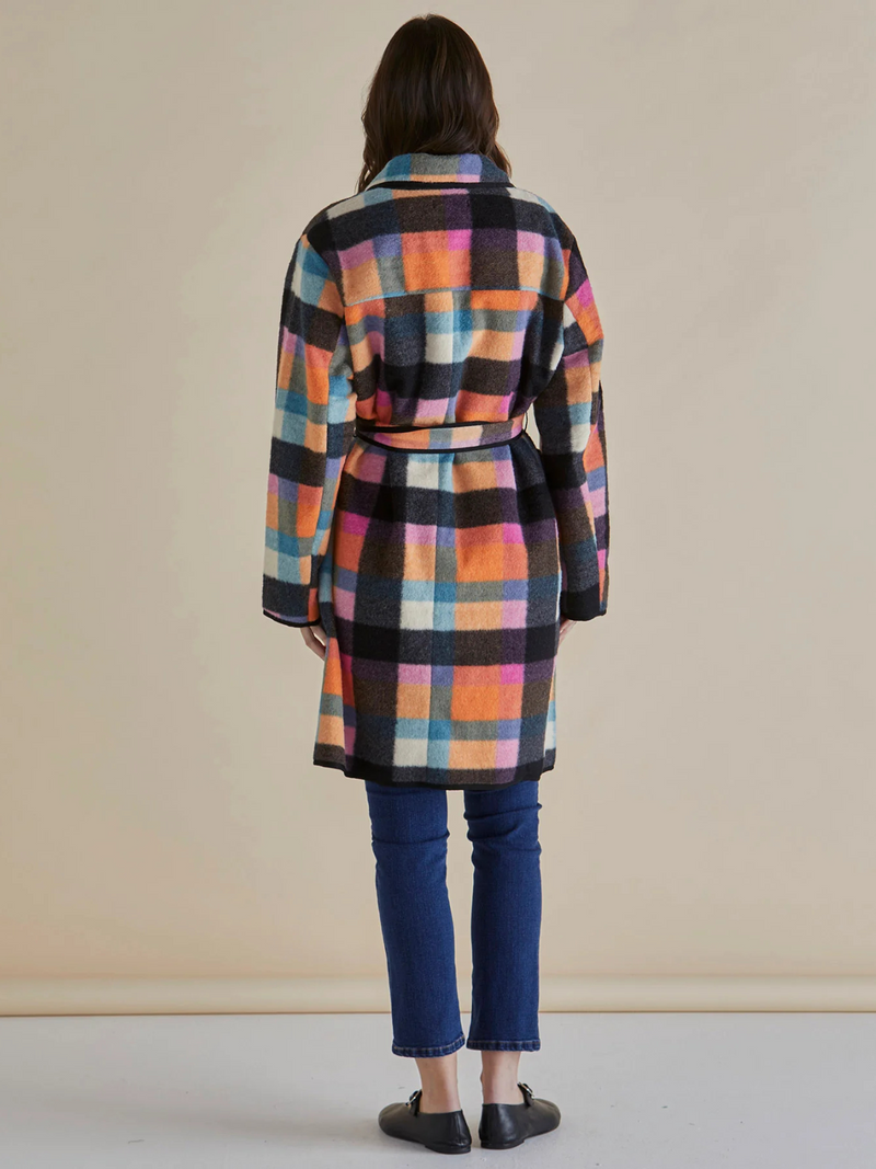 Ellie Coat - Rainbow Check