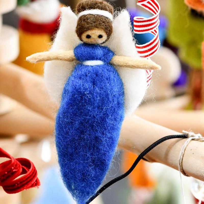Needle Felted Fairy - Blue Dress
