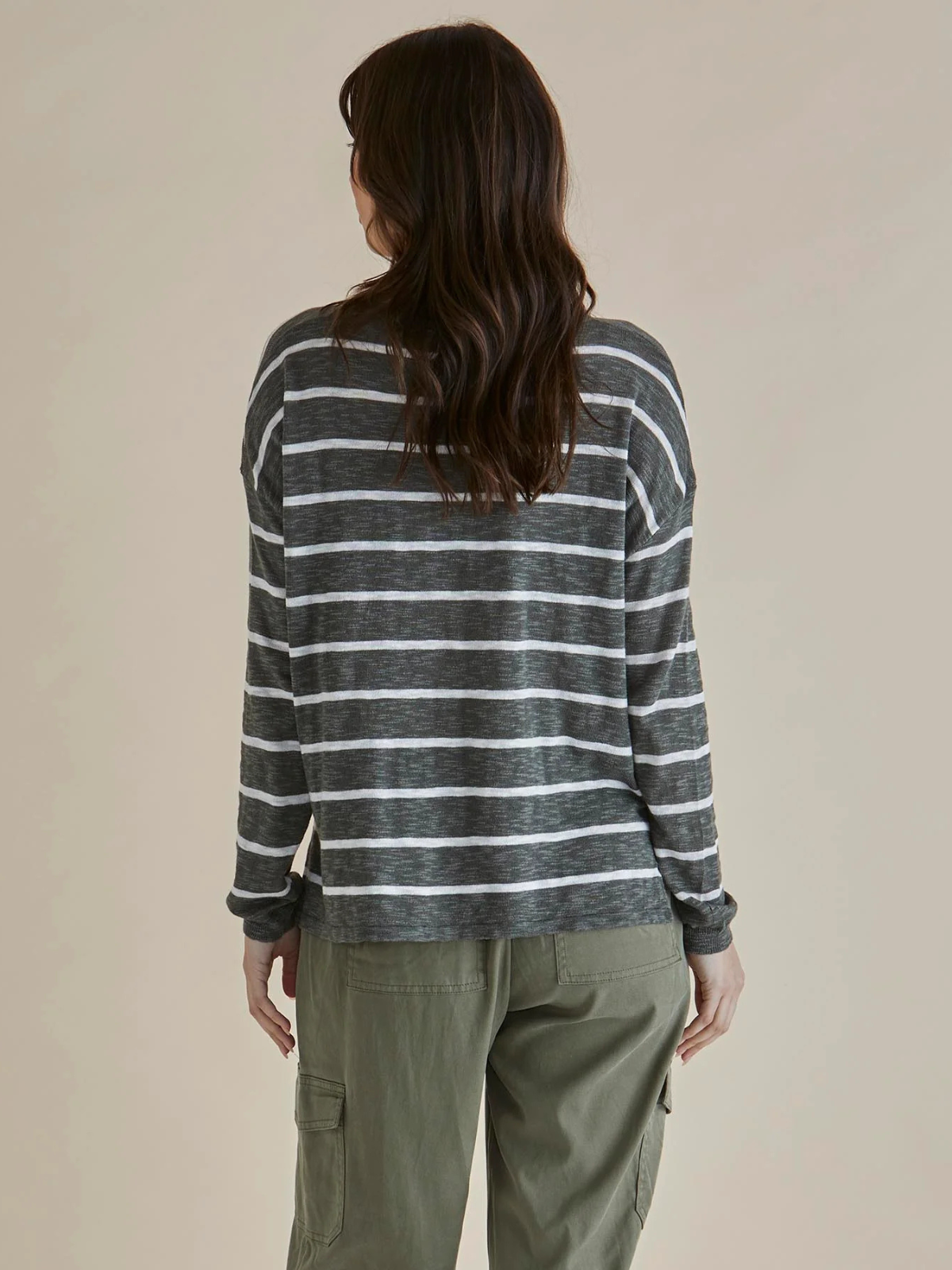 Natasha Knit Top - Green Stripe