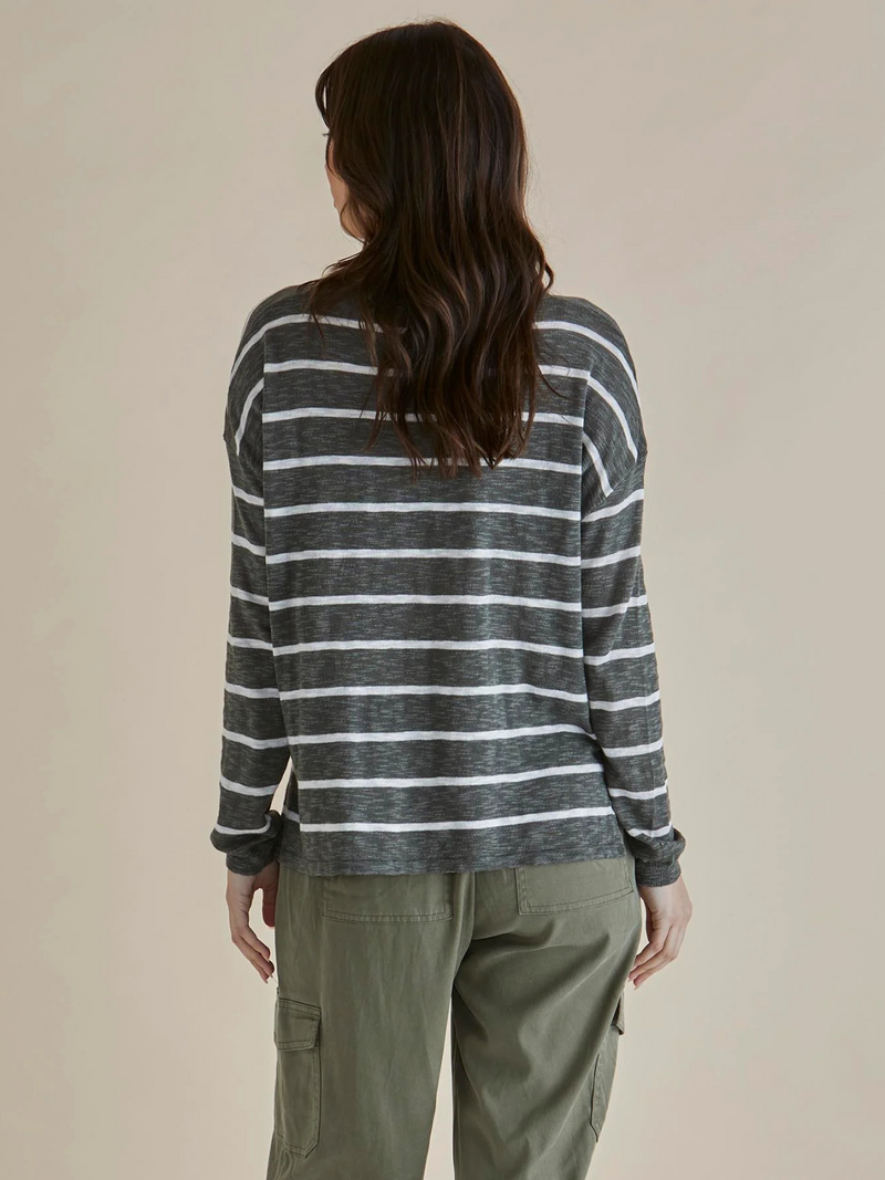 Natasha Knit Top - Green Stripe