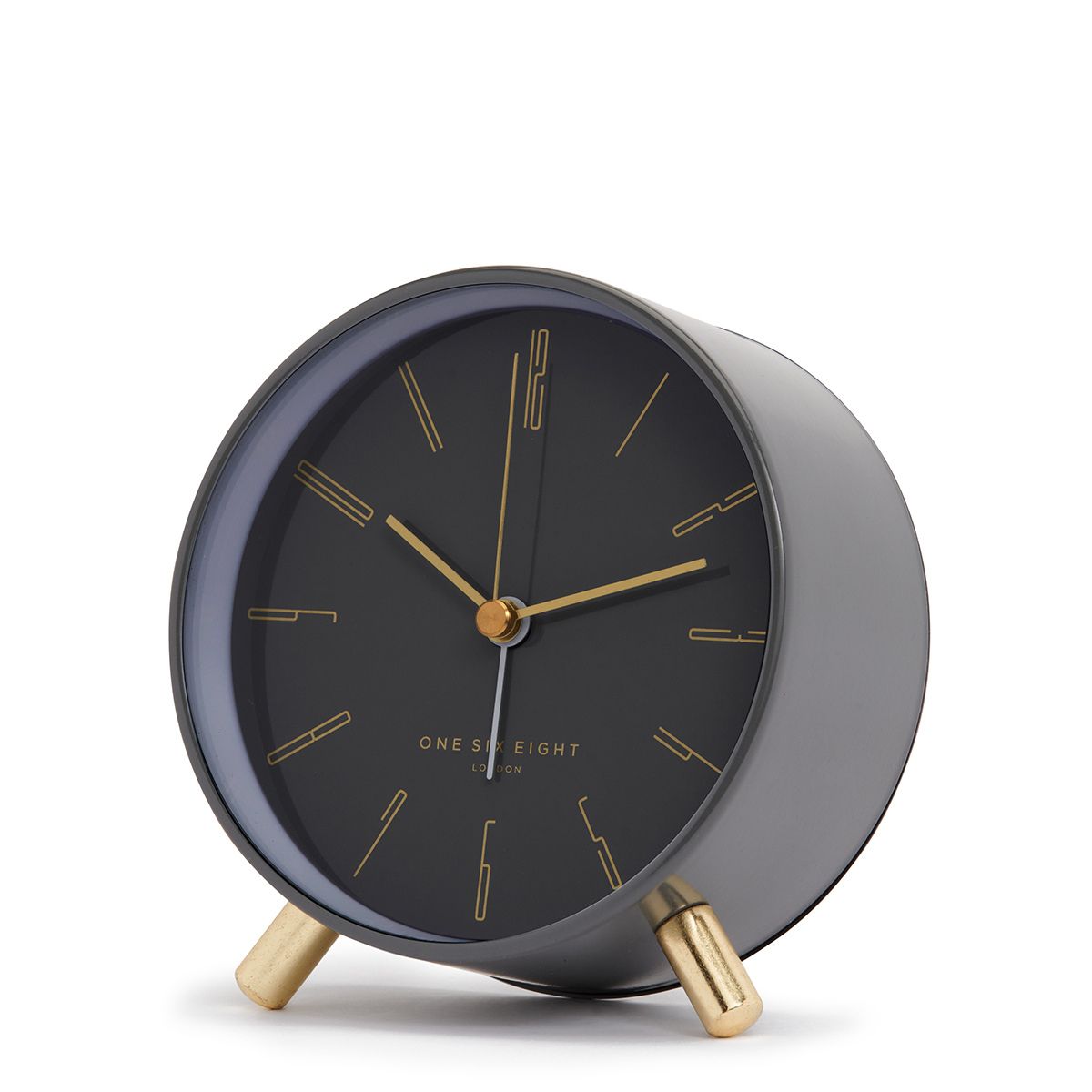Silent Alarm Clock - Maya Charcoal Grey