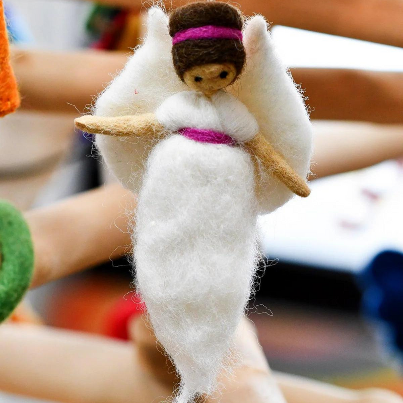 Needle Felted Fairy - White Dress