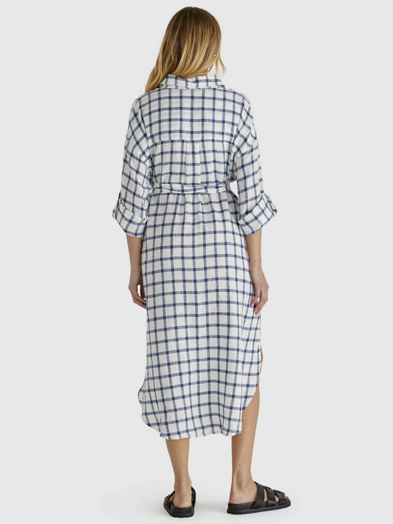 Beau Shirt Dress - White Check