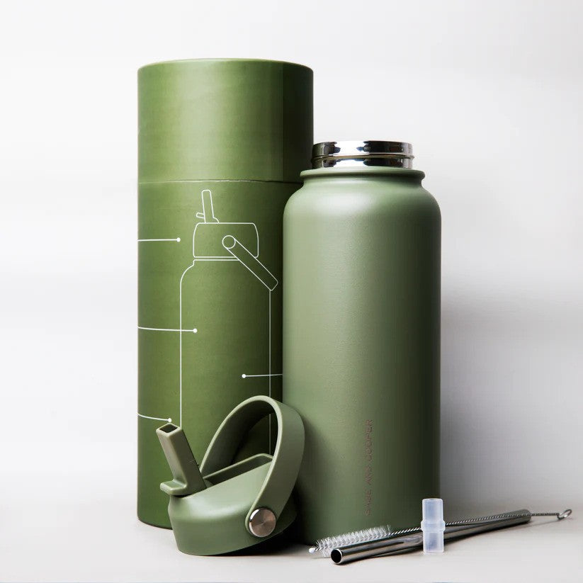 Sage & Cooper Insulated Drink Bottle | Olive