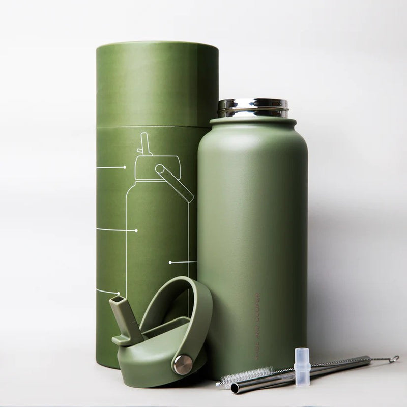 Sage & Cooper Insulated Drink Bottle | Olive