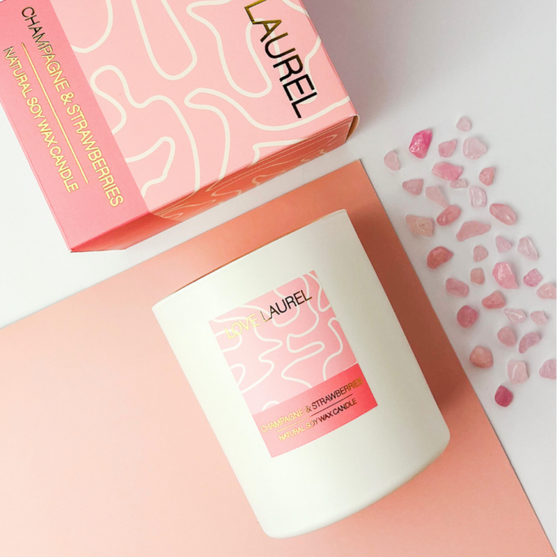 Champagne & Strawberries Candle - Small