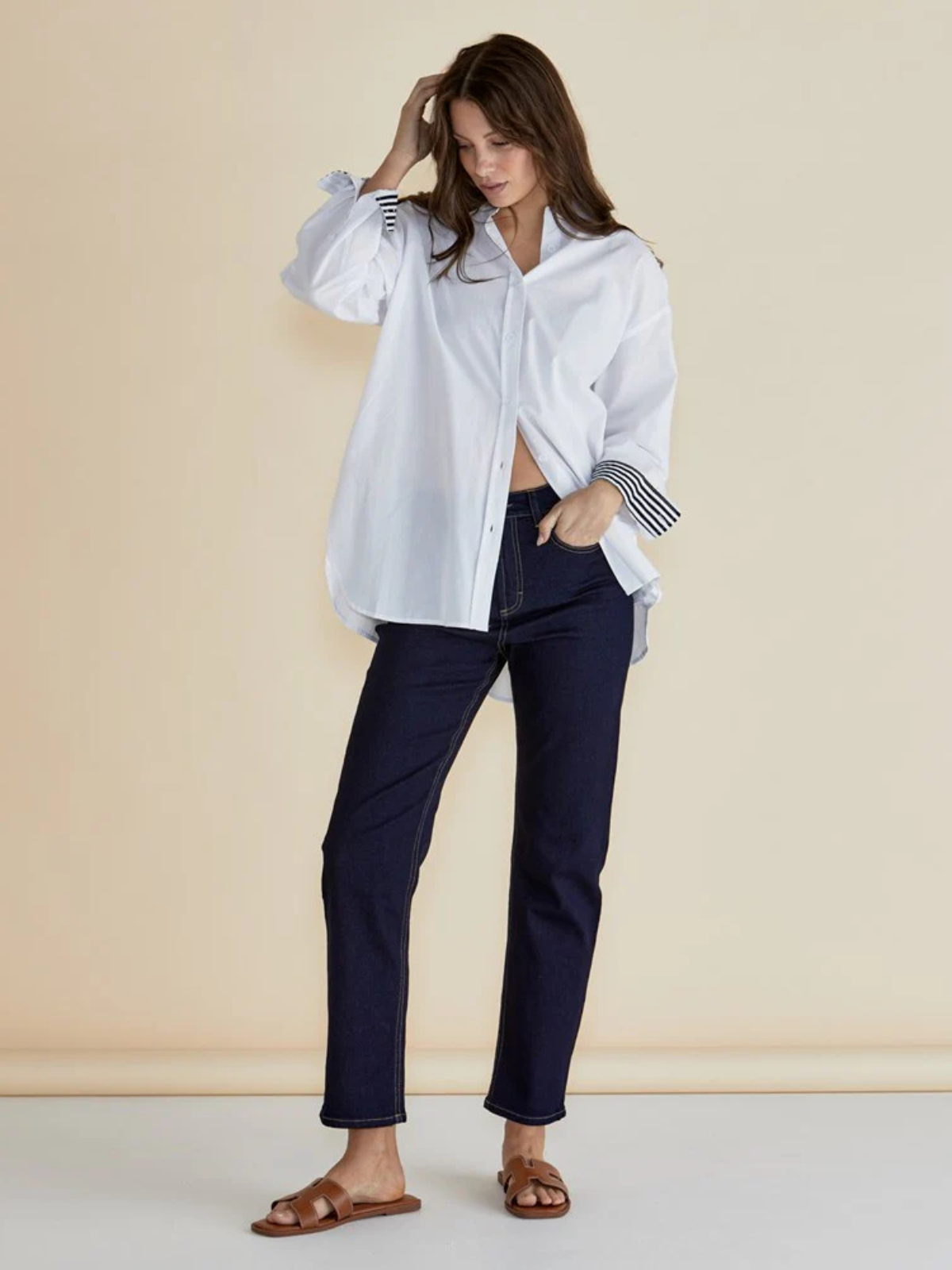 Claire Classic Shirt - White