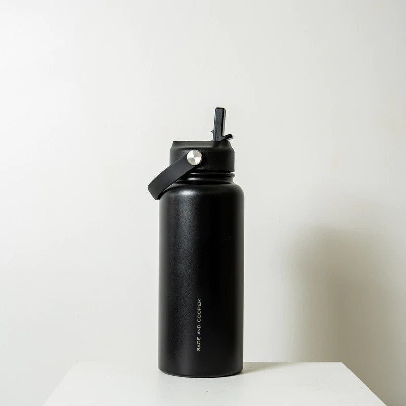Sage & Cooper Insulated Drink Bottle | Black