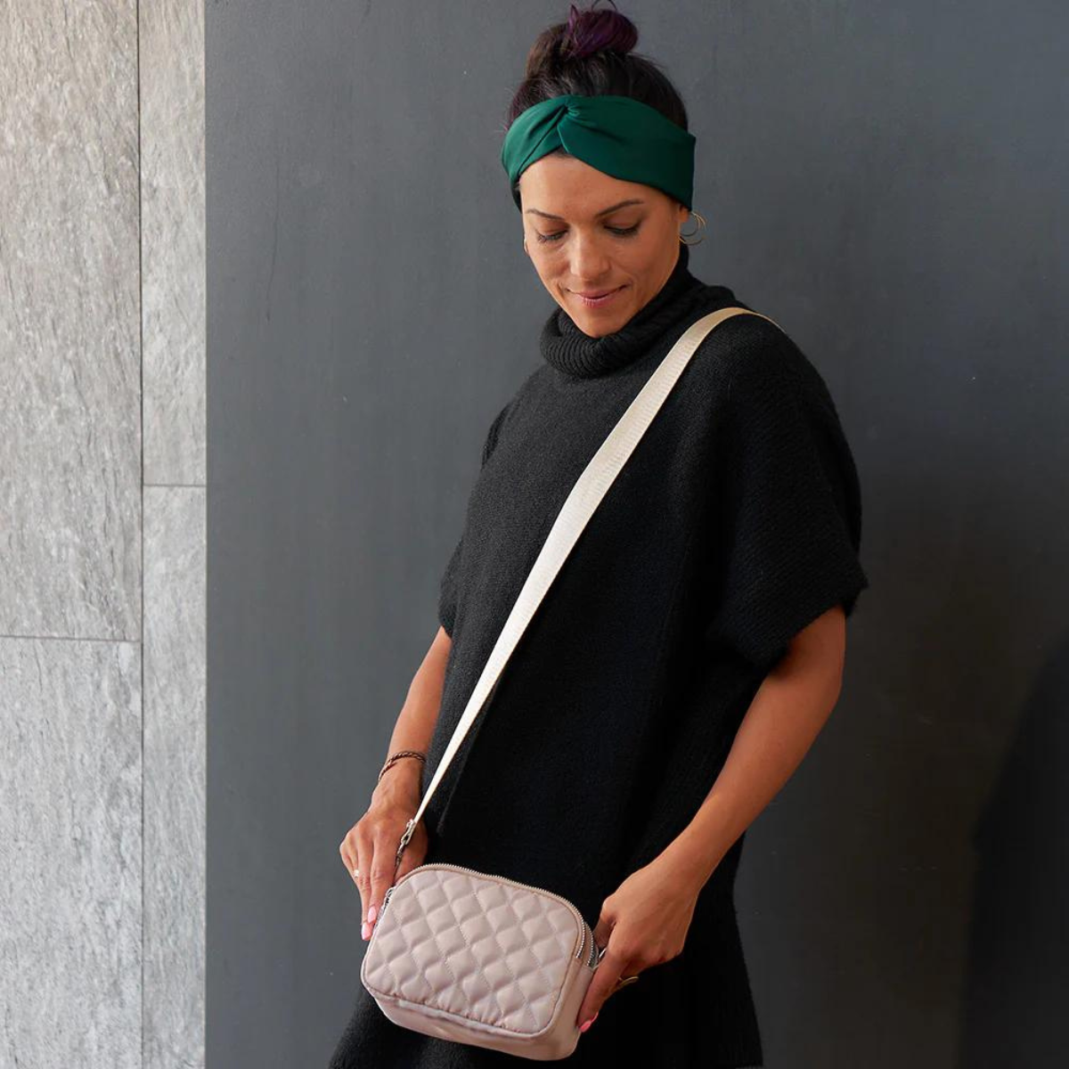 Luxe Satin Headband - Emerald