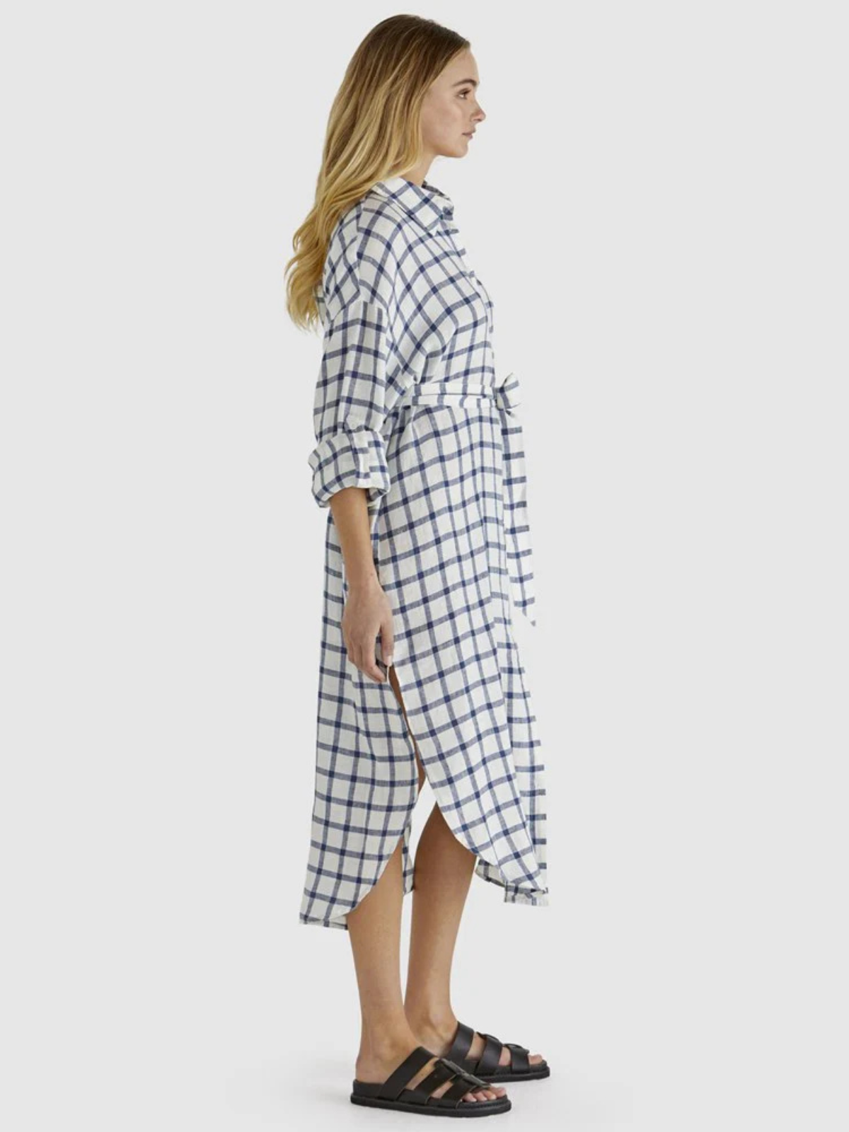 Beau Shirt Dress - White Check
