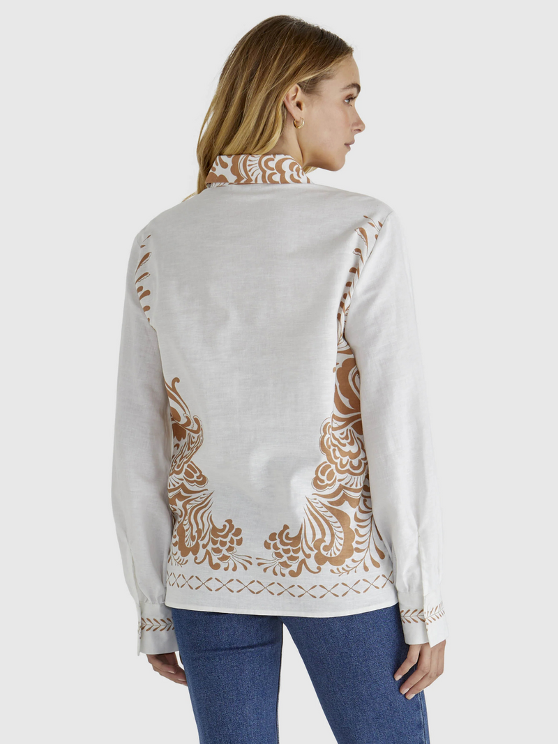 Brandy Top - Chai Print