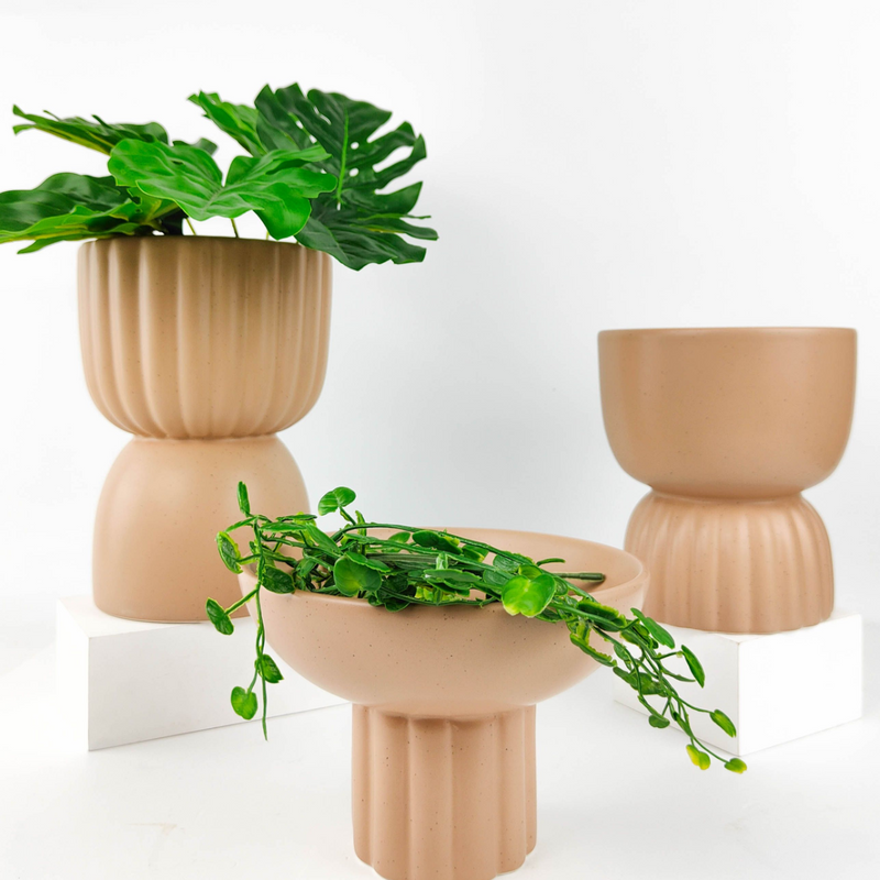 Leilani Planter - Beige Medium