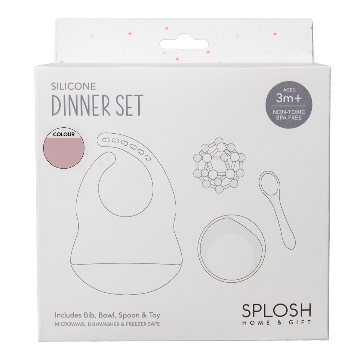 Silicone Dinner Set - Pink