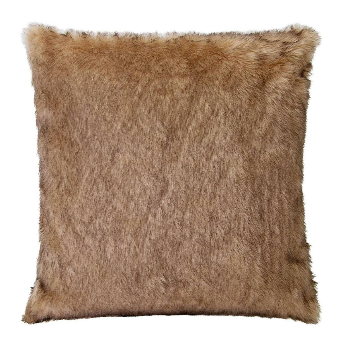 Fox Faux Fur Cushion - Brown