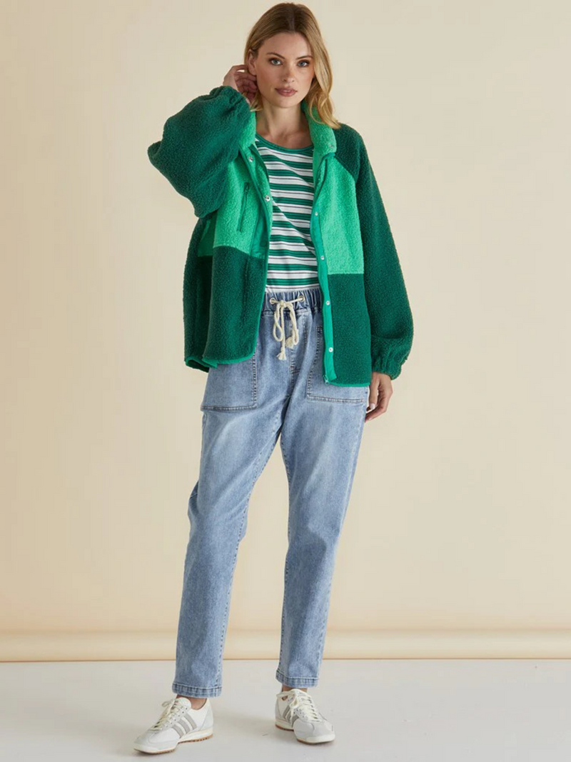 Franklin Fleecy Jacket - Green