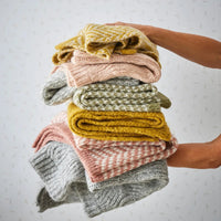 PilbeamFlorence Wool Blend Baby Blanket - Mustard