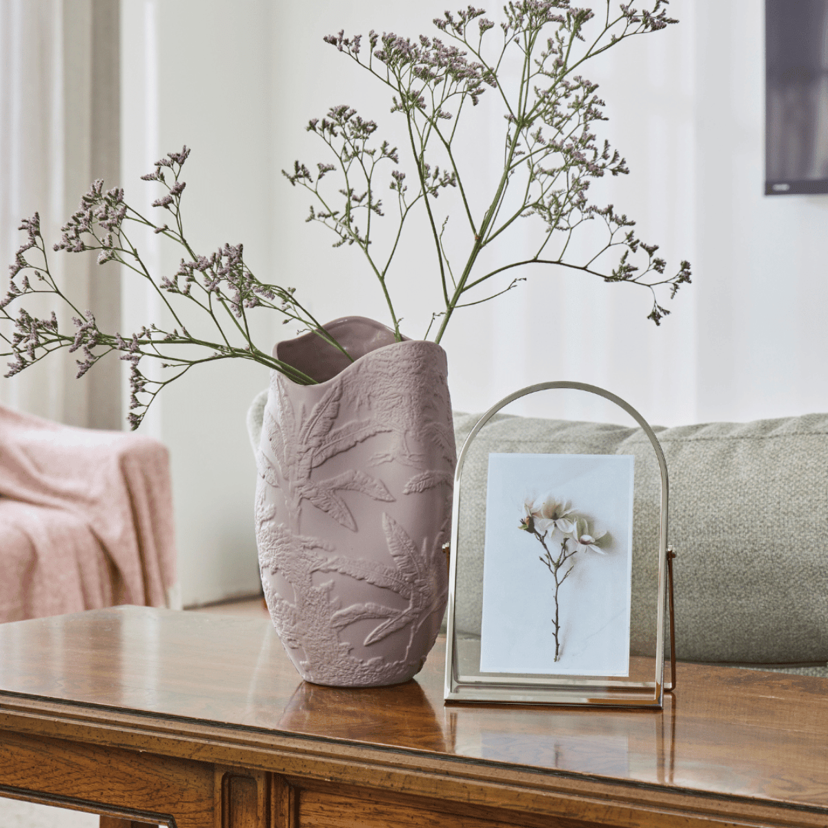 Pilbeam LivingAkira Large Photo Frame - Silver