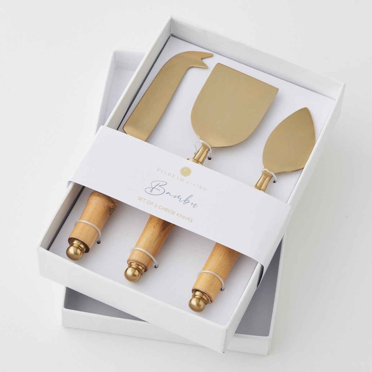 Pilbeam LivingBambu Cheese Knives Set of 3