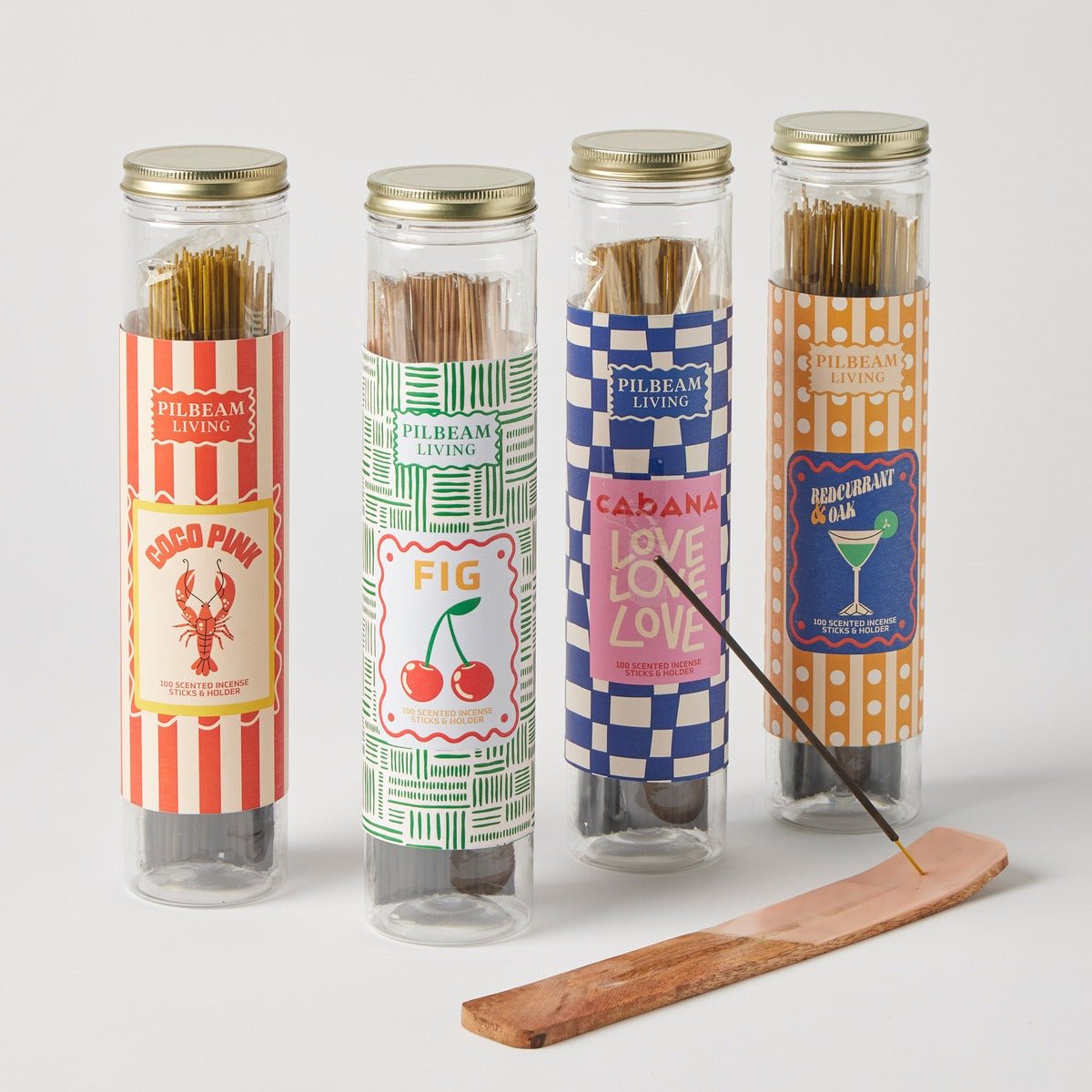 Pilbeam LivingFig Scented 100pc Incense With Holder