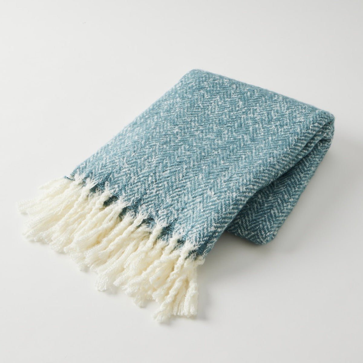 Pilbeam LivingHerringbone Throw - Teal