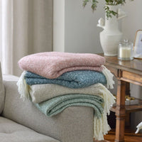 Pilbeam LivingHerringbone Throw - Teal