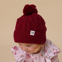 Raspberry Organic Baby Knit Beanie