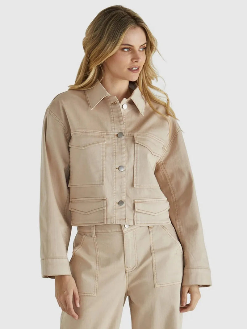 Reece Jacket - Tan Wash - Sass - Image 1