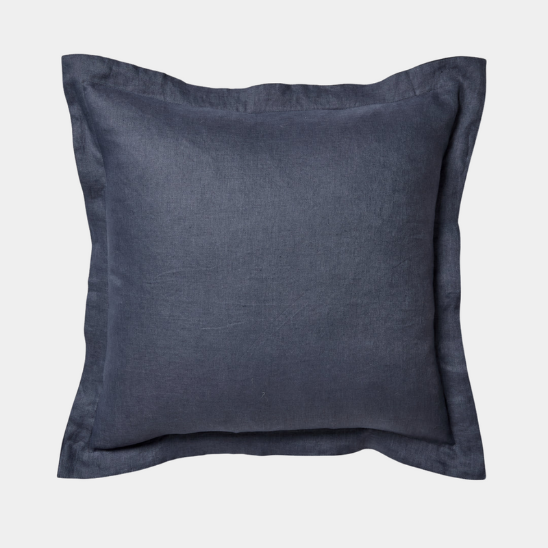 Riley Denim Blue Linen Cushion - Madras Link - Image 1