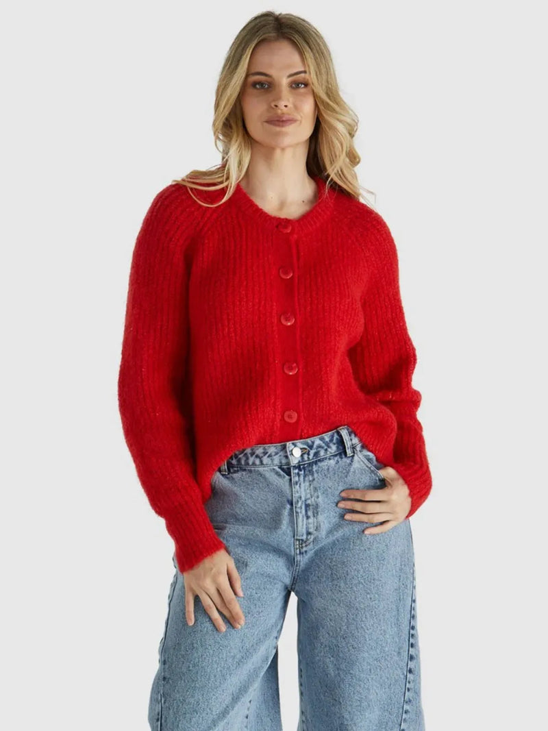 Romee Cardi - Poppy Red - Sass - Image 1
