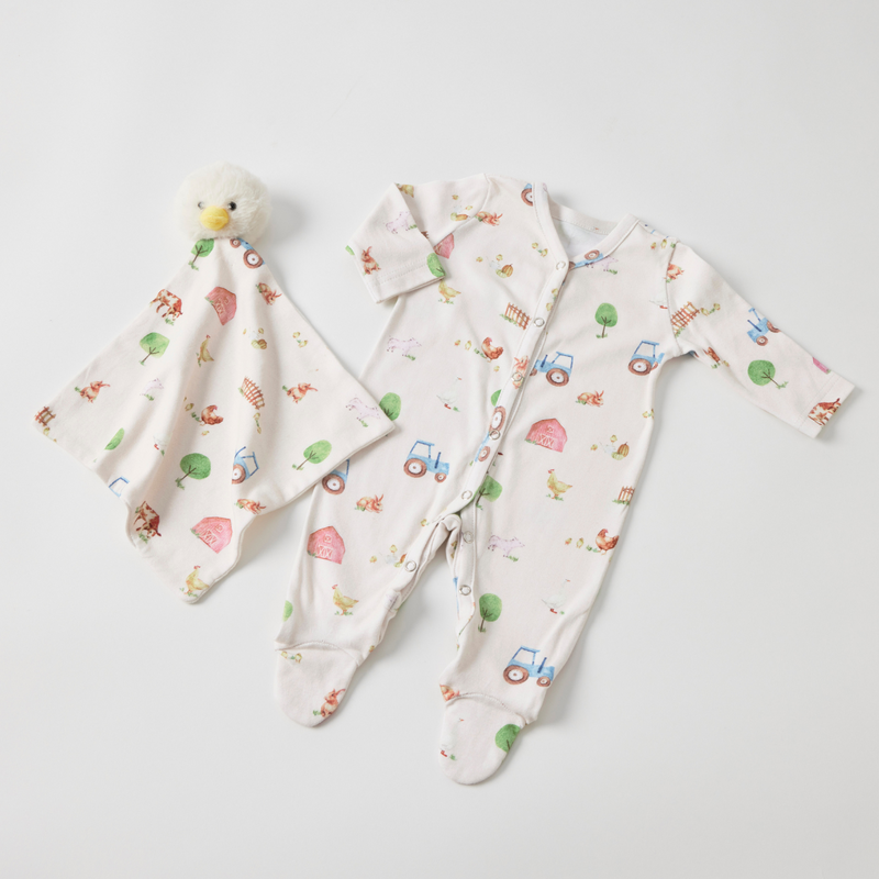 Romper and Comforter Set - Barnyard Babies - Jiggle & Giggle - Image 1