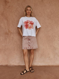 Sass Clothing Salore Printed Tee, Peony Print