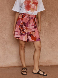 Sass Clothing Sarah Relaxed Short, Peony Print