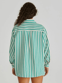 SassHenri Shirt - Green Stripe