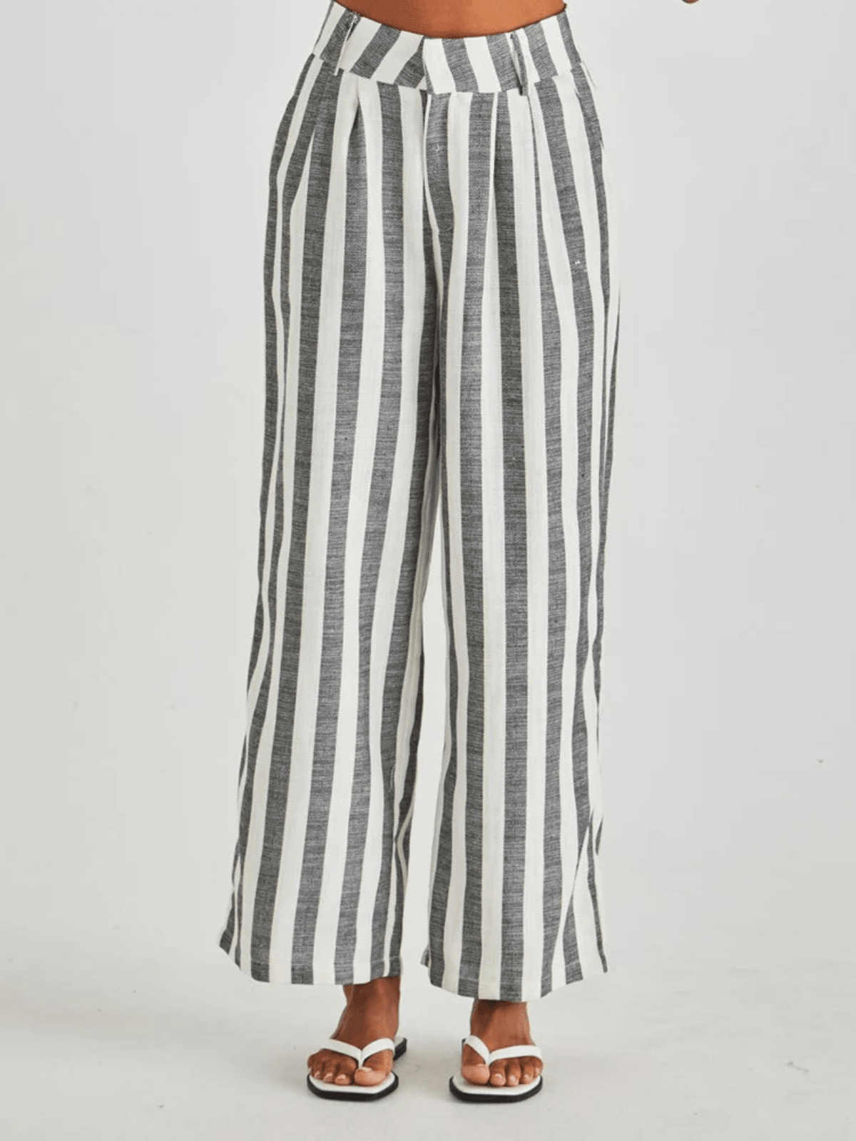 SassNevada Pant - Cream Black Stripe