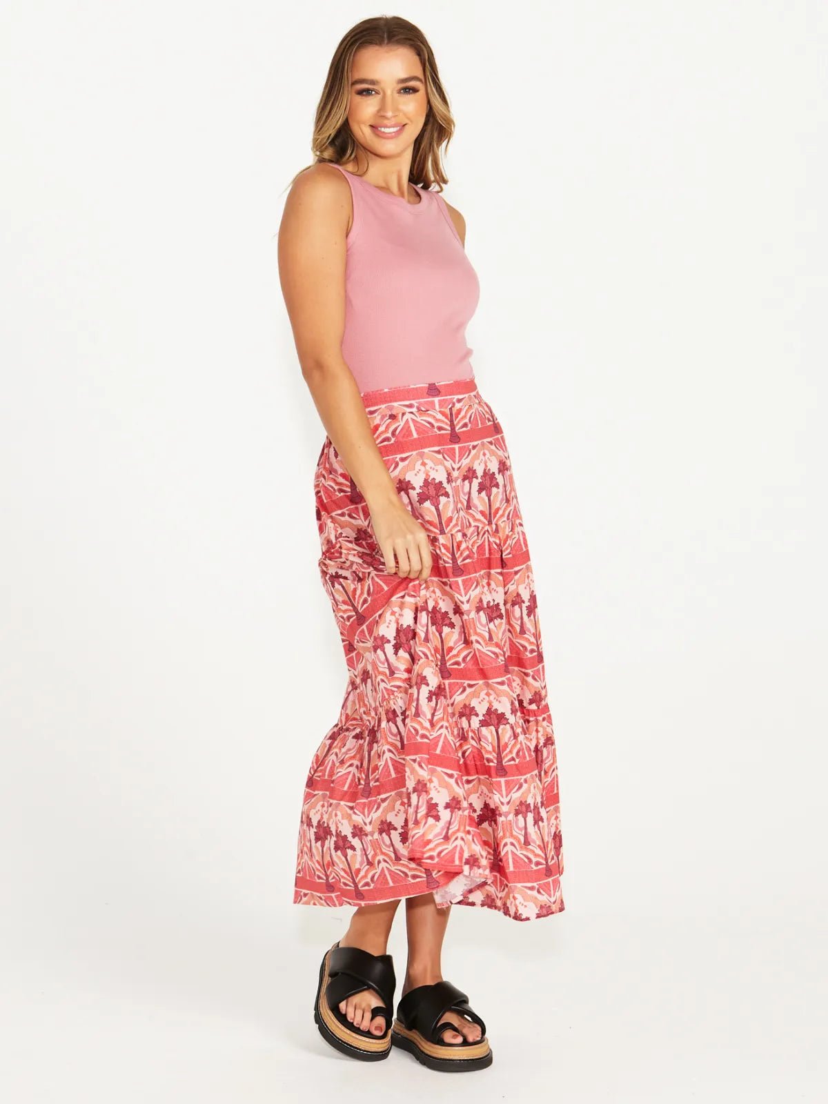 SassNoah Rib Tank - Dusty Pink