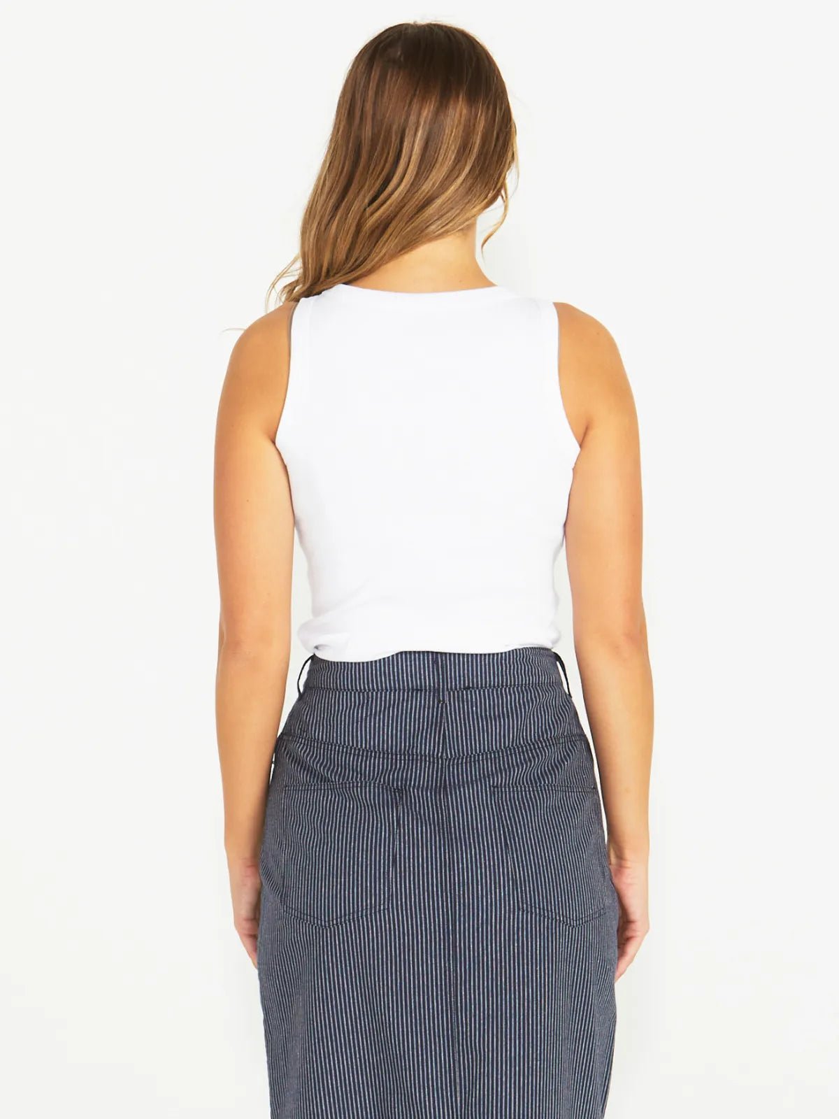 SassNoah Rib Tank - White