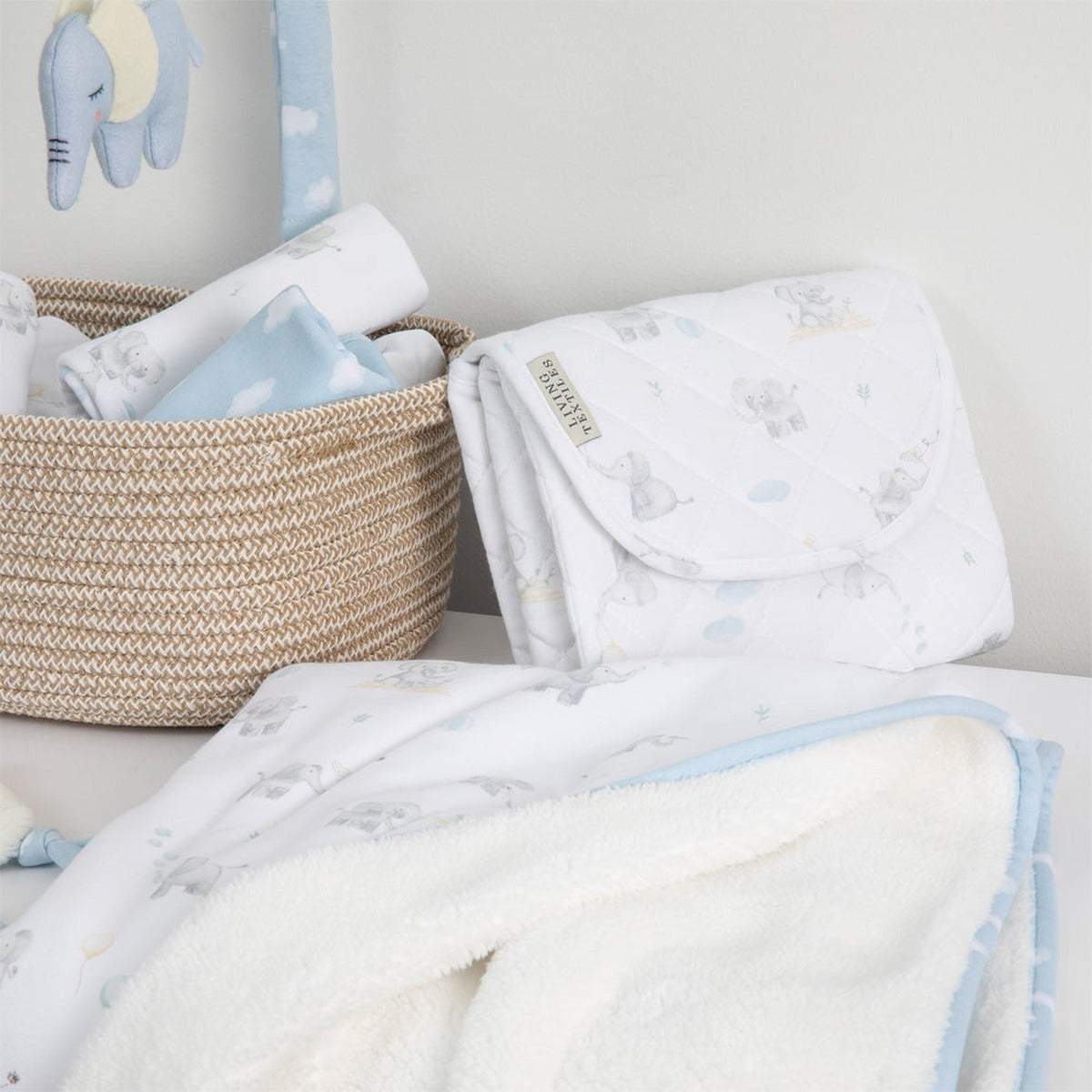 Sherpa Blanket - Elephant Playtime