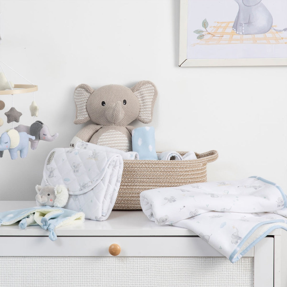 Sherpa Blanket - Elephant Playtime