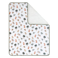 Jersey/Sherpa Pram Blanket - Forest Retreat